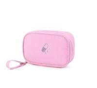 Zambuph Medical Kit First Aid Box Portable Capacity Storage Bag Boxes Outdoor Student Pill Accessories Survival Camping, Pink, Small Size