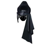Zambuph Medieval Black Cape Cloak Hooded Costume Comfortable Polyester Fabric Adjustable Neckline Soft Various Themed Parties Vintage Mens Black Cape Hooded Retro Cosplay