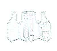 Zambuph Men's Clothes Embossing Dies Vest Tie Slicing Die Waterproof Rustproof Stencils Album Decorative Paper Making Supplies