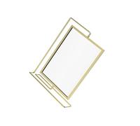 Zambuph Metal Picture Frame Picture Display Holder Decor Offers for Creative Ways To Display Most Treasured Photos 360 Rotating Acrylic Photo Frame, Gold, 27.6x21x7cm
