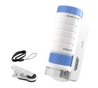 Zambuph Mini Microscope Compact And Portable For Scientific Adventures ABS Digital Microscope For Electronics Pocket, blue+white