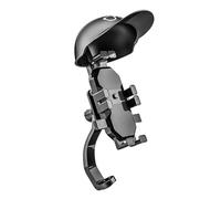 Zambuph Motorcycle Phone Mount Holder Black Universal Innovative Motorcycle Phone Holder Shockproof Rotatable Bike Mount Adjustable Angle Quick Install Stand Sun Visor Bicycle Stable