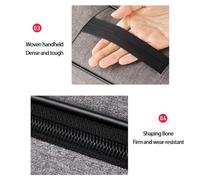 Zambuph Multi-pocket Fireproof File Bag Easily Important Documents Fireproof File Bag Has Three-layer Multi Pocket Can, blue