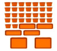 Zambuph Neat And Tidy 36 Pcs Tool Organizer Set Featuring DIY Assembly And Versatile Storage Boxes Premium Materials These Toolboxes And Storage Boxes Are, Orange