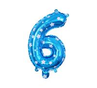 Zambuph Number Foil Balloon For Effective Wedding Decoration Number Foil Balloon For Wedding Decoration Happy Birthday, 6 Blue,6, 16 inch