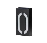 Zambuph Number Light Doorplate Guide-Board Wall Lamp Digital Yard Plaque Lantern Rechargeable Address House Powered Courtyard, Zero
