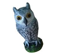Zambuph Owl Decoy Deterrent Realistic Bird Straight Head Scarecrow for Outdoor Garden Ornaments