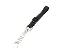 Zambuph Pet Collar Portable Reuseable Replacement Washable Nonslip Heavy Duty Adjustable Outdoor Playing Pets Towing Choker, Nylon Black