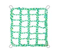 Zambuph Pet Hanging Hammock Activity Enhances Space Designed For Small Pets Encouraging Play And Climbing Encouragement Bird Rope Net Cage Decor Accessories With 4 Hooks, green, 32x25cm