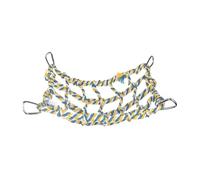 Zambuph Pet Hanging Hammock Combined With Rat Toy Habitat Energetic Engagement Ensuring Comfortable Relaxation Area Bird Rope Net Cage Decor Accessories With, yellow, 32x25cm