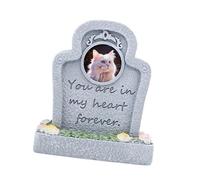 Zambuph Pet Memorial Tombstone Monument Yard Decoration Solid Resin Garden Headstone For Beloved Pets Commemorating Beloved Pets. Garden Pet Small Animal Monumen Grave Marker, Grey, Eternal