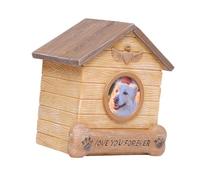 Zambuph Pet Urns Dog Memorial Box Made Of Resin With Picture Frame To Remember Pet Attached Photo Frame Can Display Photos Urns For Dogs Urn With Picture Durable Structure, dog, 13.5x9x15cm