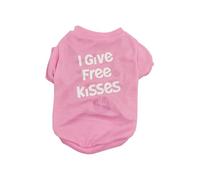 Zambuph Pets Clothes Pet Coats Cotton Smooth Easeful Dog Jacket Eye-catching Dogs Shirts Printed Doggie Sweatshirt Vest, Pink, S