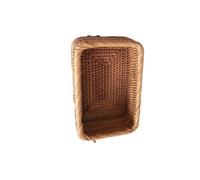 Zambuph Picnic Basket Rattan Multipurpose Sundries Boxes Candy Fruit Snack Bread Rectangular Handmade Storage Box Kitchen Supplies, L/30 * 20 * 9CM