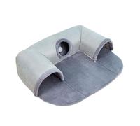 Zambuph Playful Cat Tunnel Bed With Washable Mat Joyful Cat Tunnel Tubes For Indoor Usage With Small Animals Hedgehogs Bed With Playing Ball For Indoor Cats, L