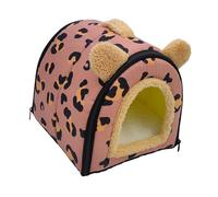 Zambuph Plush Cats Cave Tent House Cushion Offering Warm Comfortable Sleeping Experience For Every Pet Flattened Into Bed Or House. Hut Cat Bed Outdoor