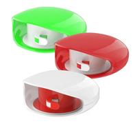 Zambuph Portable Automatic Cord Reel Compact Size and Lightweight Solution for Tangled Data Cables Organization Earphone Storage Case Phone Cords Winder Multifunctional, White red Green