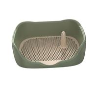 Zambuph Portable Dog Potty Indoor With Non Slip Grid Easy To Clean Toilet Training Tool Which Keeps Everything Cleaner. Portable Dog Potty Pan Trainer Litter Box Cleaner, Green, L