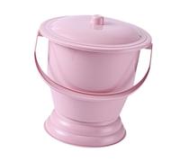 Zambuph Portable Household Bedpan with Comfort in Mind Provides Stability and for Household and Outdoor Usage Scenarios Chamber Pot Urine Toilets Urine Bottle Container , Red , 23.7x23x19cm