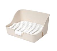 Zambuph Portable Lightweight Bunny Potty Trainer Corner Pee Pan Easy Cleaning Features Durable Materials Rabbit Litter Box Small Pets Rabbit Litter Box Practical for Buckle Pet Toilet Pan, White