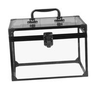 Zambuph Portable Makeup Case Waterproof Storage Box Large Organizer with Durable Aluminum Alloy for All Essentials Waterproof Makeup Train Case Cosmetic Storage Box