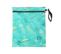 Zambuph Portable Wide Application Polyester Made Diaper Storage Bag for On Go Fine Stitching Pockets Diaper Bag Wet Dry Bags, Green sea Mother