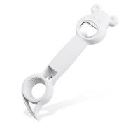 Zambuph PP Bottle Opener Cute 4 in 1 Portable Solid Color Lid Remover Home Bar Restaurant Beverage Opening Tool Accessories , White