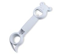 Zambuph PP Bottle Opener Cute 4 in 1 Portable Solid Color Lid Remover Home Bar Restaurant Beverage Opening Tool Accessories , Blue