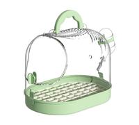 Zambuph Practical Bird Outing Cage Lightweight Sturdy Construction Birds Easy To Handle Cage Lightweight Easy To CarryThe Makes Carrier Bag Carry, Green, 23x15.5x17.5cm