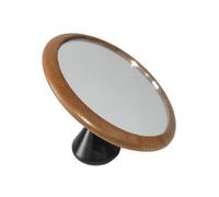 Zambuph Premium Shot Mirror Wooden Base Adjustable and Durable 7cm, Black, Walnut