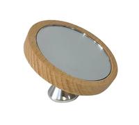 Zambuph Premium Shot Mirror Wooden Base Adjustable and Durable 7cm, Silver, Beech