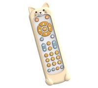 Zambuph Pretend Playset Remote for Kids Teething Chew Toys with Engaging Lights Sounds Promoting Learning and Fun Kid Electric Controller Learning Machine Toy Gift, White and Cat Case, 17x5x2cm