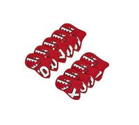 Zambuph Protective Golf Club Head Covers Set Nonslip Neoprene For Irons Golf Head Covers Feature Dustproof Club Headcovers For Irons Women Men Putters, Red, 14x10cm