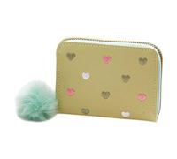 Zambuph PU Leather Ladies Credit Card Holder Blocking Wallet with Star Pendant Card Cases Money Organisers Credit Protector, C