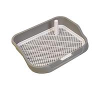 Zambuph Puppy Pee Pad Holder Pan Portable Indoor Dog Potty With Easy Clean And Sturdy Mesh Grid For Training Which Is Sturdy For Long Term Dog Potty Tray, Light Gray, 49x39x10cm