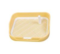 Zambuph Puppy Pee Pad Holder Pan Portable Indoor Dog Potty With Easy Clean And Sturdy Mesh Grid For Training Which Is Sturdy For Long Term Dog Potty Tray, Yellow, 49x39x10cm