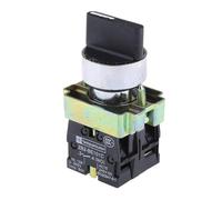 Zambuph Push Button Switch 3 Position Rotary Switch ModelXB2-BD53 Sending Control Signals 3-Position Rotary Ui600V Select Ith10A Positions3 Mounting Hole Dia22mm / 0.87inch