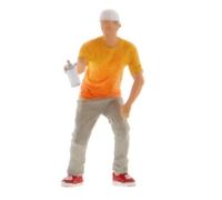 Zambuph Race Medal Figures Diorama Crafted Durable Resin Gift For Model Lovers For Jingshang Upright Height Is About 2.8CM-3.0CM Race Medal 164 Figure Car Mechanic Repairing Men, orange, T-shirt boy