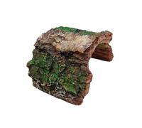 Zambuph Reptile Hideout Basking Cave Habitat Suited For Fish Tank Environments Encouraging Natural Behaviors For Creating Natural Landscape For Fish Tank Ornament, Green, Style A