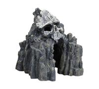 Zambuph Rock Resin Fish Hiding Cave Pet Terrarium Nest Complements Any Aquarium And Offers Cozy Environment For Fish Skull Mountain Aquarium Ornament Reptile Cave