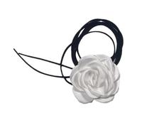 Zambuph Romantic Floral Choker Necklace Rose Style Adjustable Jewelry Accessory Brightening Up Any Outfit On Special Days Bride Wedding Party Choker Festival Anniversary, White, 81cm