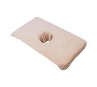 Zambuph Salon Massage Table Towel with Fiber and Comfortable Absorbent Towel for Ensured Spa Experience and Customer Satisfaction Absorbent Face Pillow with Hole Spa, Light Brown, 40x80cm