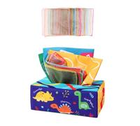 Zambuph Sensory Toy Box Busy Pull Tissues Interactive Fun Rub Play Paper Engaging Early Cognitive Skills Development Kids Early Learning Dance Scarf Interactive Toys , 20 silk 3