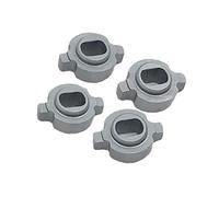 Zambuph Set of 4 Practical Coupling Conversion Adapters for Zero-Z 1/28 RC Car Replacement, titanium, inner dia 2x3mm