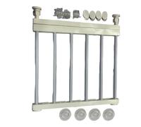 Zambuph Short Dog Gate Retractable Puppy Gate for Stairs Indoor Short Baby Silicone Pad Adjustable Left and Right Iron, Height 36cm