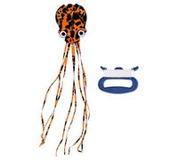 Zambuph Soft Kite Kites Easy Fly Large Kite Bright Colors Beach Fun Games All Ages Kids Adults Kids Kites For Easy To Fly Stunt Ready To Girl Boy And Audlts Large Flying Line , Orange Black , 400x80cm