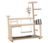 Zambuph Solid Wood Parrot Playground Provides Unique Experiences Via Bird Training Stand Climbing Systems Multi Layer Parrot Playground Is Versatile Bird Perch Wooden Play Frame Designed For Feathered