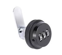Zambuph Solid Zinc Alloy Combination Lock for Cabinet Locker Drawer 3 Digit Combination Cam Lock Jzk Cam Etc, 19X20mm Black