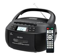 Zambuph Sound Portable CD Player Bluetooth AM/FM Radio USB Flash Drive And Built-in Battery Cd Players For Home ABS, Black