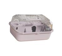 Zambuph Spacious Ventilated Hamster Cage Available For Easy Transporting And Ventilation For Small Pets Enjoyment Ventilation Exercise Playing House Pet Carrier, Sky Coud Gray, 37x25x18cm